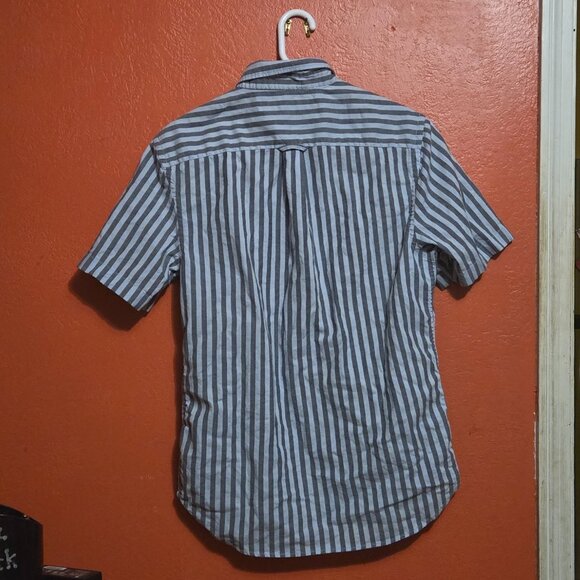 Old Navy Men’s Slim Fit Oxford Shirt – Blue Stripes, Size Small - Picture 2 of 3